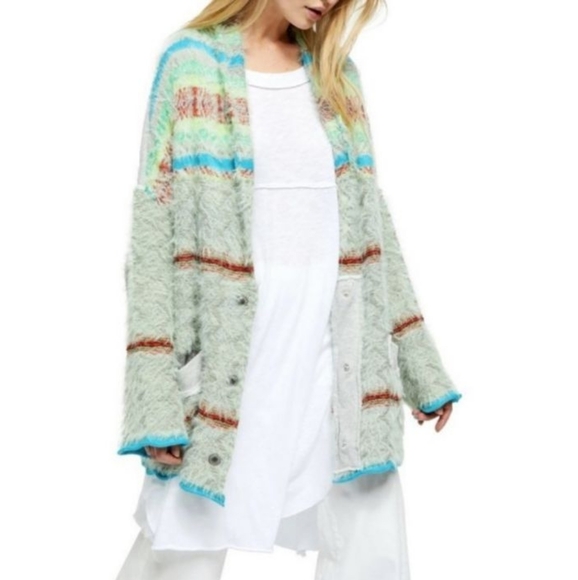 Free People Oversized Cozy Fair Weather Cardigan - Picture 5 of 16
